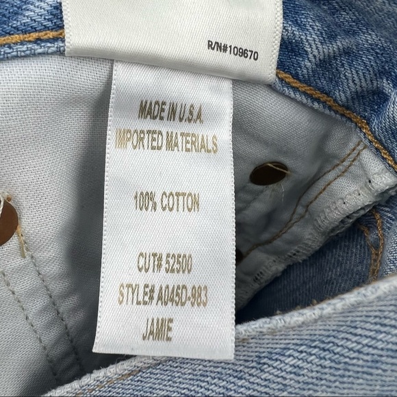 AGOLDE Jamie High Rise Classic Jeans in Shakedown Light Wash, Size 25 - Picture 9 of 9